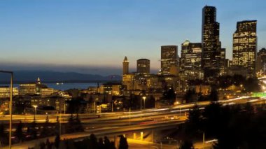 Seattle günbatımı eyaletler arası trafik