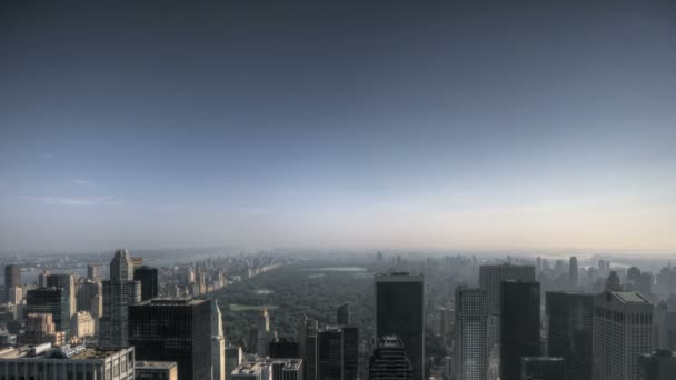 Central park luchtfoto — Stockvideo