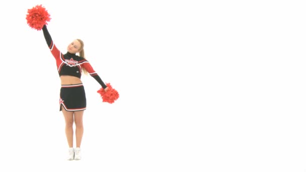 Cheerleader macht ein Wagenrad — Stockvideo