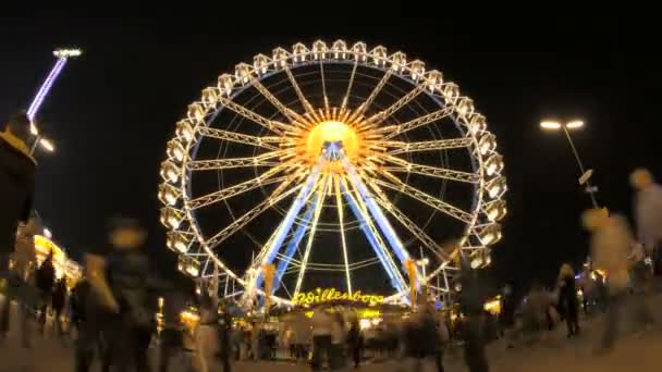 Ferris wheel timelapse oktoberfest — Vídeos de Stock