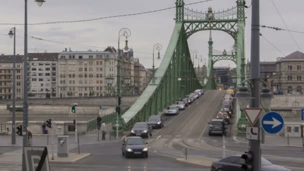 Budapest Frihetsbron — Stockvideo