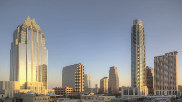 Zonsondergang austin timelapse — Stockvideo