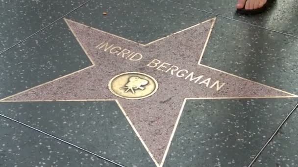 Walk of Fame Ingrid Bergman — Stock Video