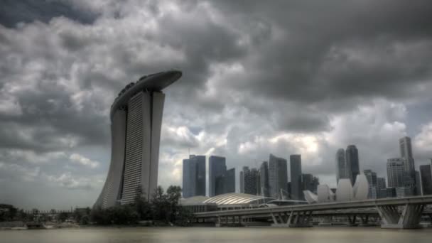 Wejście marina bay Singapore — Wideo stockowe