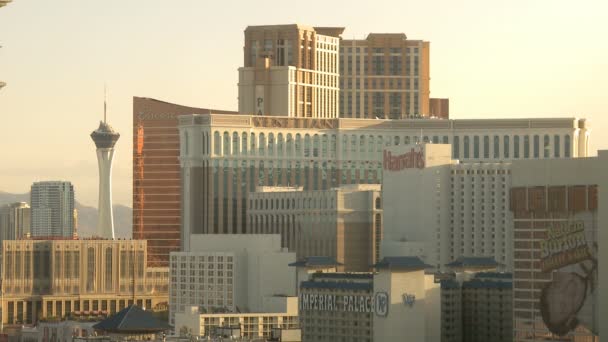 Vista de la ciudad de Las Vegas mañana — Vídeos de Stock