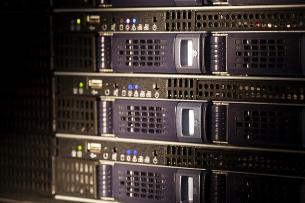 Server rack with stripe light