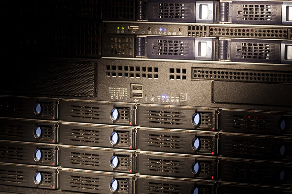 Server rack with stripe light