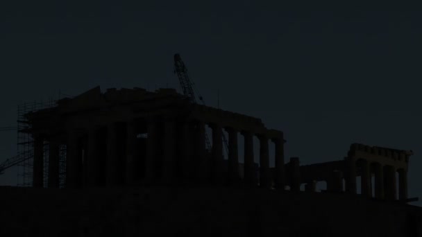 Timelapse Partenonu Akropol — Wideo stockowe