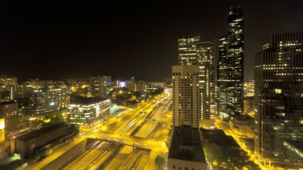 Seattle Nightime Interstate Traffic — Stock Video