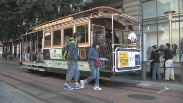 Powell and Market cable car — Stock Video