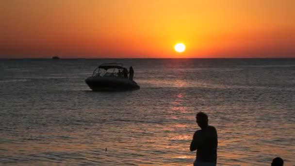 Posando Guy nas sombras ao pôr do sol — Vídeo de Stock