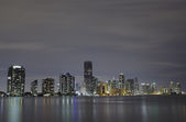 Картина, постер, плакат, фотообои "miami city skyline panorama at night", артикул 45001079