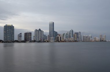 Miami şehir manzarası panorama akşam