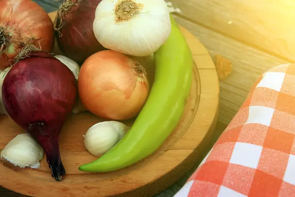 Zwiebelstilleben — Stockfoto