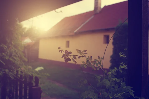 Vintage foto av byn scen — Stockfoto