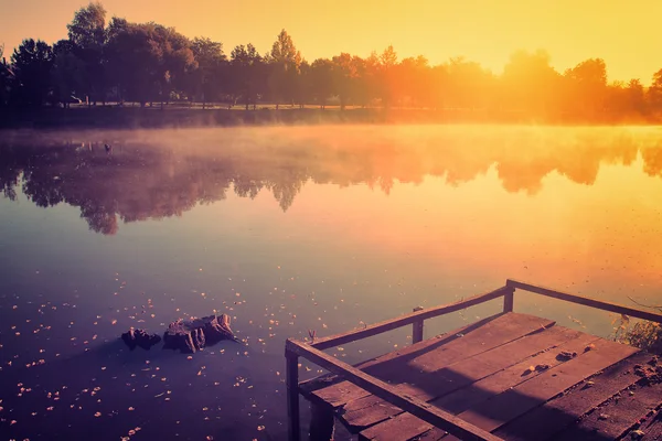 Jahrgangsfoto der Herbstszene — Stockfoto