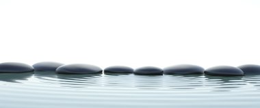 Zen stones in water on widescreen clipart