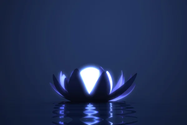 Zen çiçek lotus ile parlayan Küre
