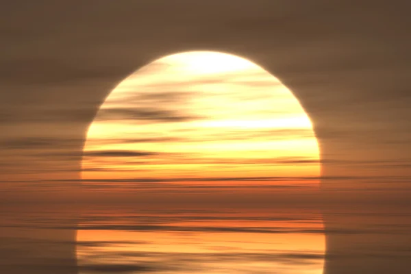 Puesta de sol en el agua tranquila —  Fotos de Stock