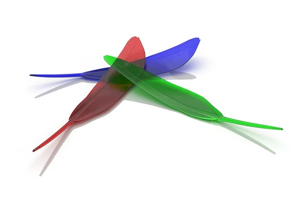 RGB quill on white background — Stock Photo, Image