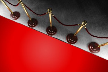 Rope barrier with red carpet clipart