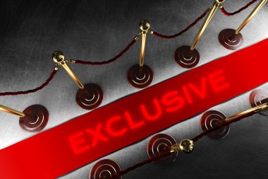 Özel kırmızı halı ile ip bariyer