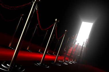 Red carpet for fame clipart