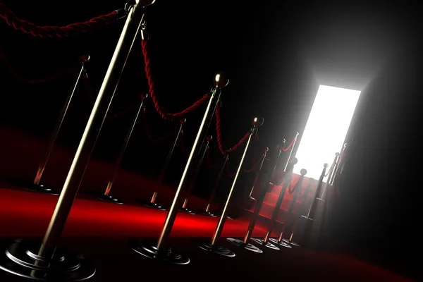 Red carpet for fame — Stock Photo, Image