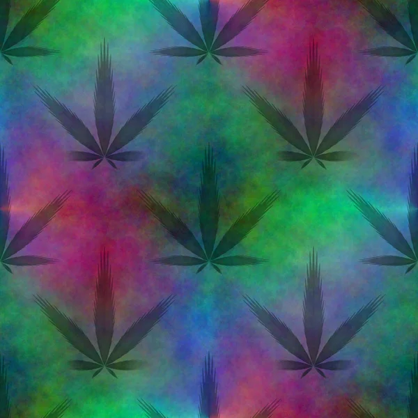 Nahtlos kachelbarer Marihuana-Hintergrund — Stockfoto