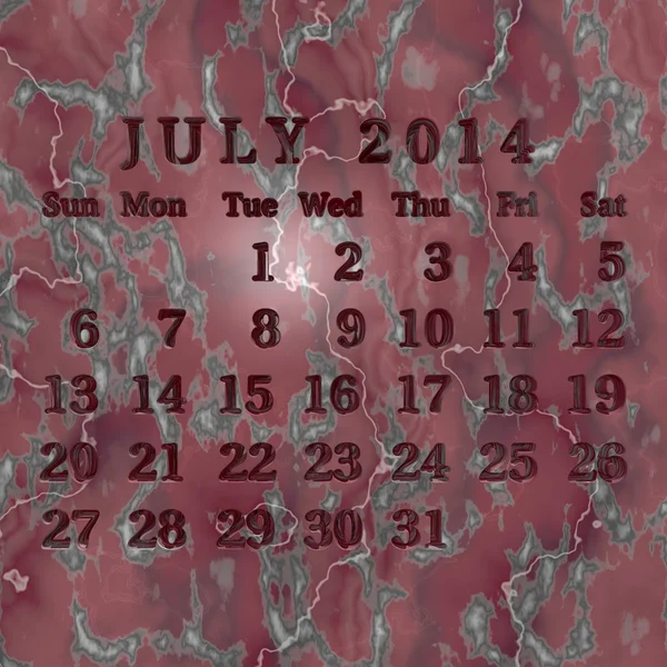 2014 sten kalender — Stockfoto