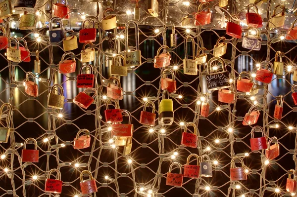 Love locks a Salisburgo, Austria Foto Stock