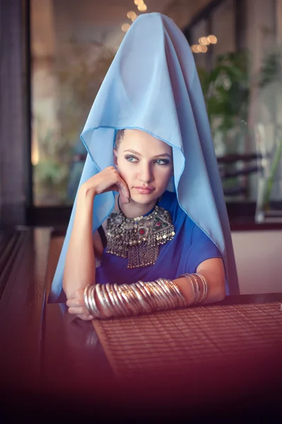 Woman wearing eastern clothes — Stock Photo, Image