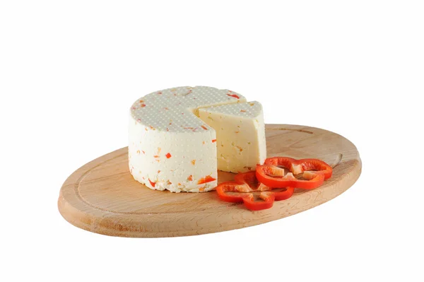 Peynirli kırmızı biber ile — Stok fotoğraf