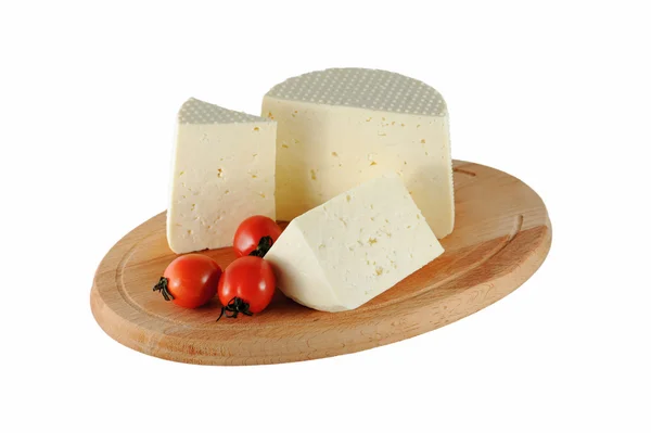Cheese with tomatoes — Stock Photo, Image