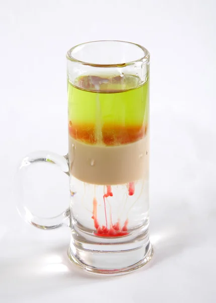 Three-layered cocktail — Stock Photo, Image