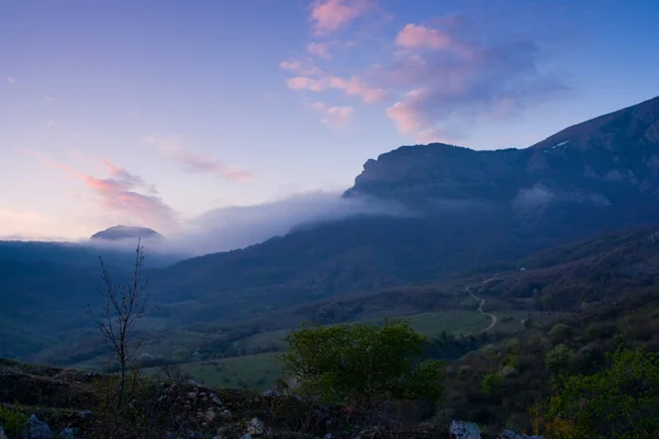 Sunset in the mountains — Stock Photo, Image