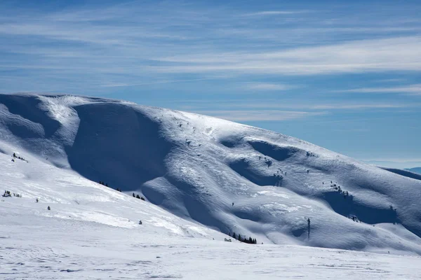 Montanhas Cobertas Neve Cárpatos Orientais — Fotografia de Stock