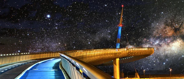 Pescara's bridge On the stars — Stock Photo, Image