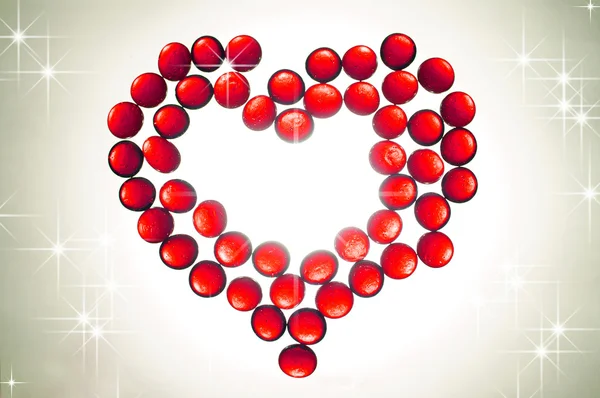 Garnet heart — Stock Photo, Image