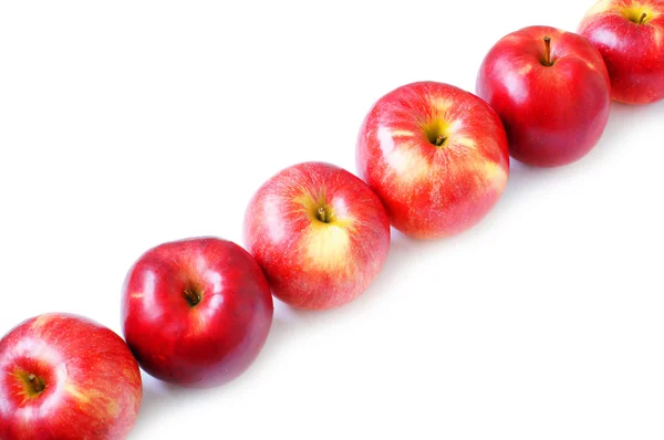 Jabłka z rzędu — Zdjęcie stockowe