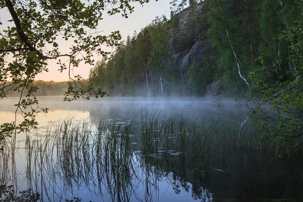 Mattina tranquilla sul lago — Foto Stock