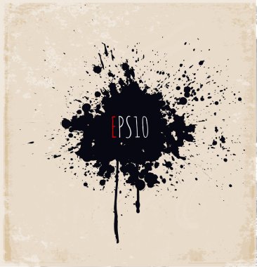 antika arka plan üzerinde siyah büyük sıçrama.