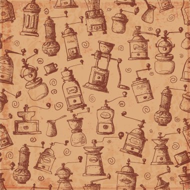 arka plan ile eski Kahve değirmeni(elektrikli).