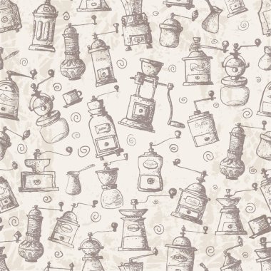 arka plan ile eski Kahve değirmeni(elektrikli).