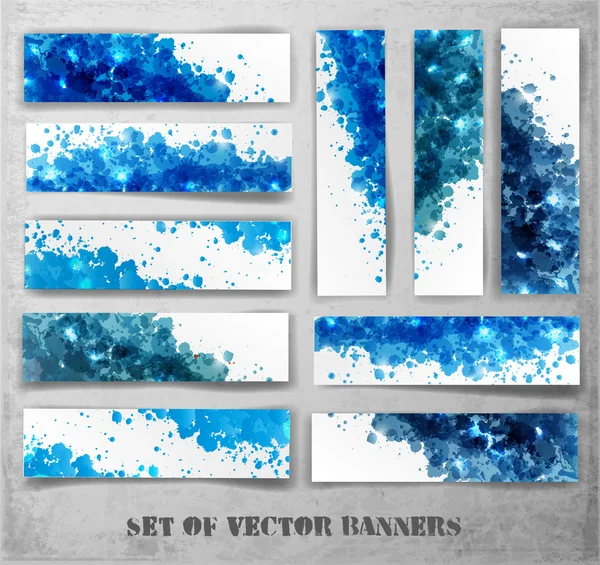 Гранж-голубые плакаты — стоковый вектор