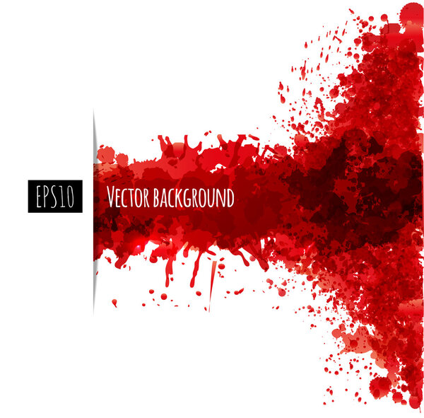 Большой темно-красный всплеск
