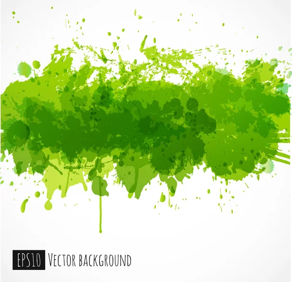 Big bright green splash — Stock Vector