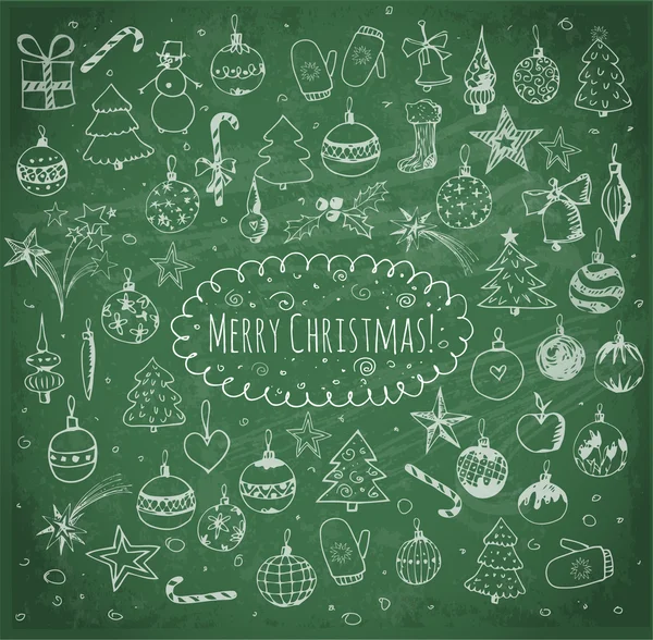Рождественская открытка с елками — стоковый вектор