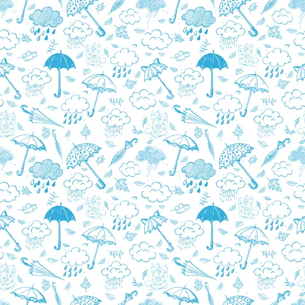 雨とのシームレスな背景 — ストックベクタ