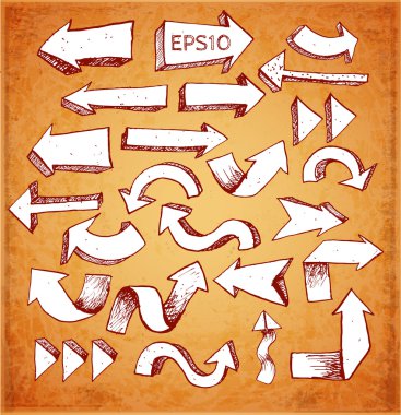 vintage tarzı koleksiyonunda ok kroki.